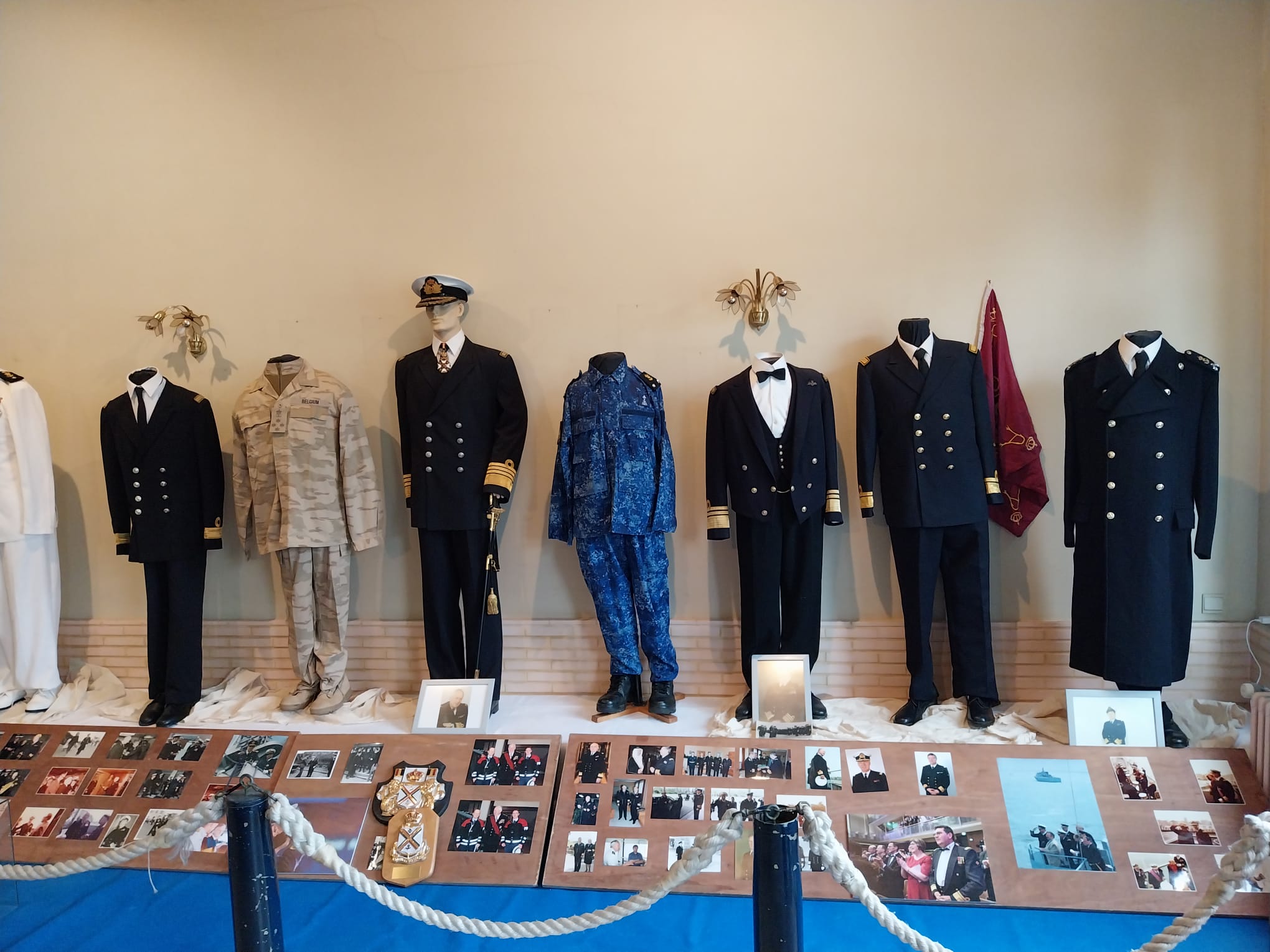 Naval uniform display